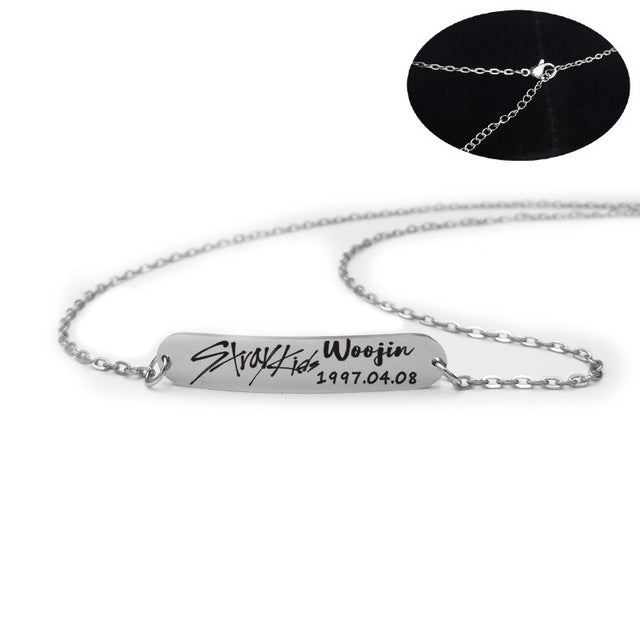 Stray Kids Member Steel Necklaces (10 Different Designs)
