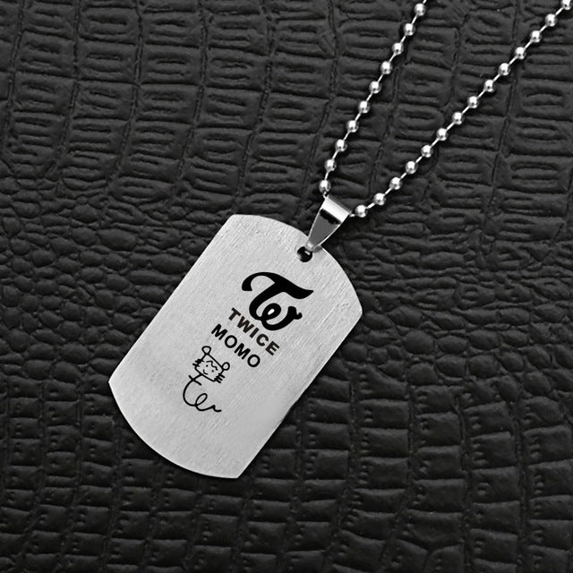 Twice Signature Tag Necklace (9 Designs)
