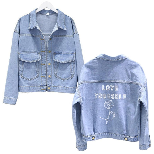 Bangtan Love Yourself Denim Jacket (16 Different Designs)