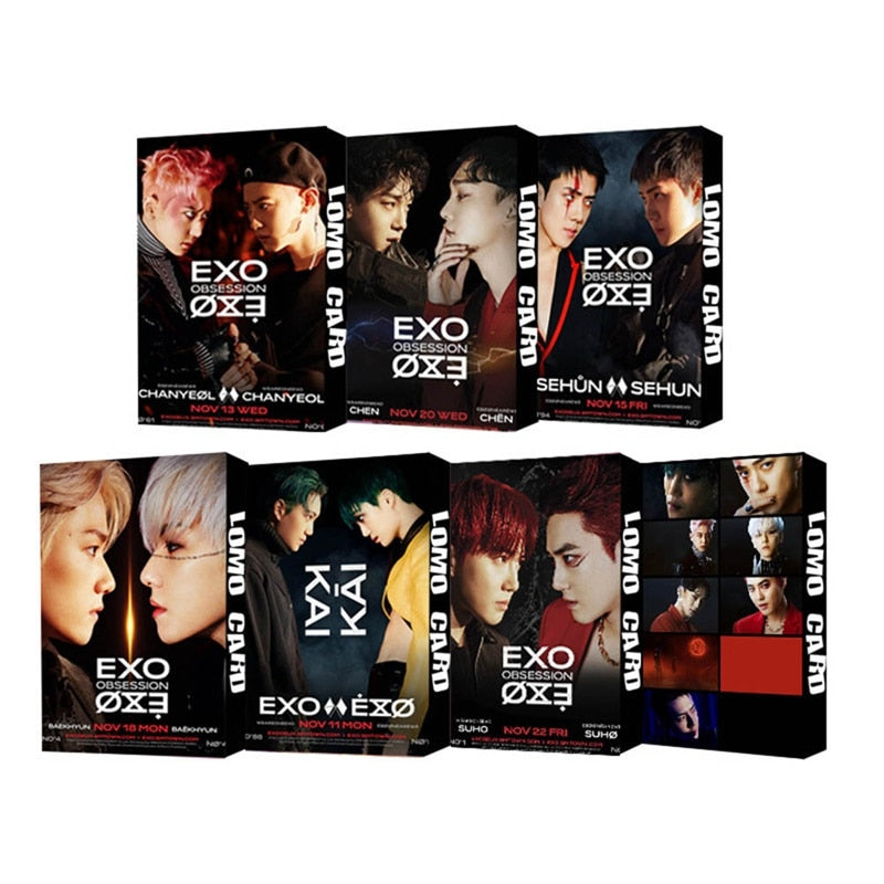 30Pcs/set LOMO EXO Obession Album Photocards