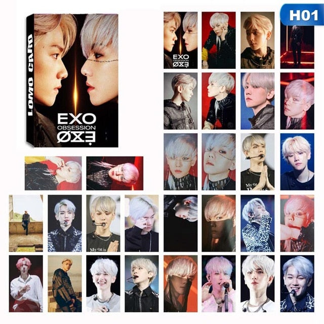 30Pcs/set LOMO EXO Obession Album Photocards