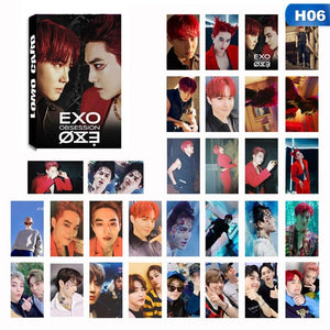 30Pcs/set LOMO EXO Obession Album Photocards