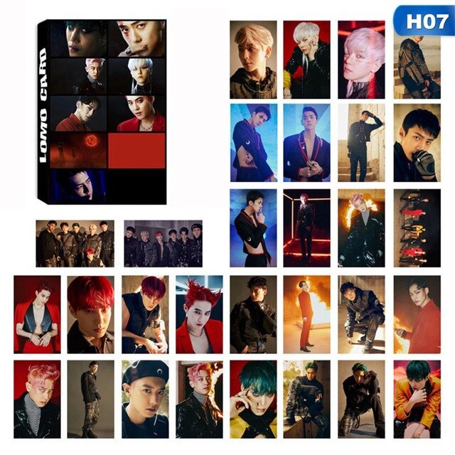 30Pcs/set LOMO EXO Obession Album Photocards