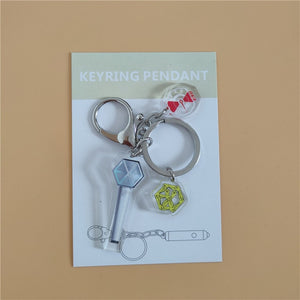 KPOP NCT, IZONE, Red Velvet, IKON, Produce 101, MONSTA X, BTS, EXO, TWICE, SUPERM, IU, TxT, BLACKPINK, ATEEZ, MAMAMOO, STARYKIDS, GOT7, APINK, SEVENTEEN, X1 Keychains