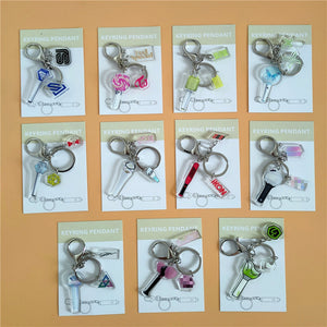 KPOP NCT, IZONE, Red Velvet, IKON, Produce 101, MONSTA X, BTS, EXO, TWICE, SUPERM, IU, TxT, BLACKPINK, ATEEZ, MAMAMOO, STARYKIDS, GOT7, APINK, SEVENTEEN, X1 Keychains