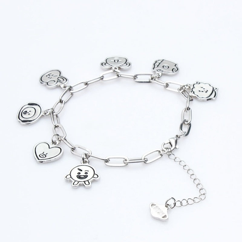 BT21 Metallic Character Bracelets