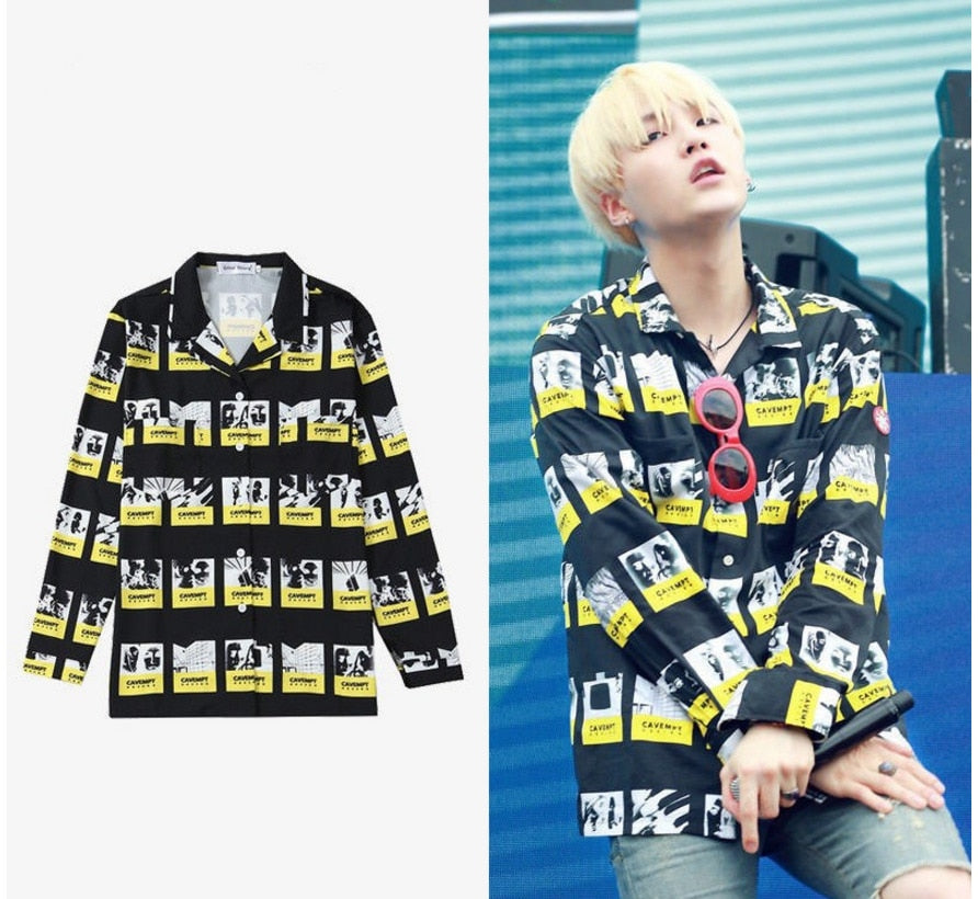 BTS Suga Button Down Shirt
